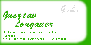 gusztav longauer business card